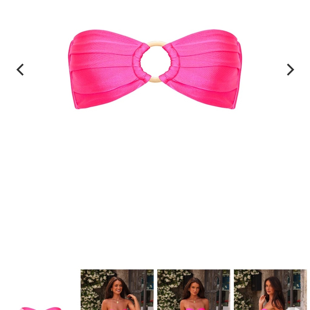 Pink Strapless Bandeau Top